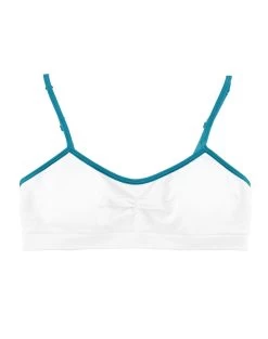 Hanes Girls` Seamless Molded Cup Wirefree Bra -Outfit Fashion Shop HBI H189 WhiteBlueTwill