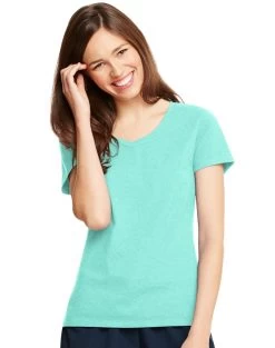 Hanes X-Temp Women`s V-Neck T-Shirt 28 Hanes X-Temp Women`s V-Neck T-Shirt -Outfit Fashion Shop HBI H42V0 CleanMint