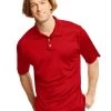 Hanes Cool DRI Men`s Sportshirt -Outfit Fashion Shop HBI H4800 DeepRed