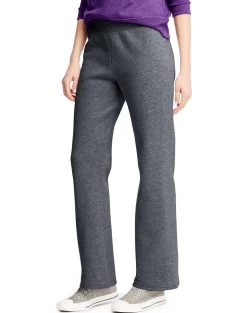 Hanes Women`s ComfortSoft EcoSmart Petite Open Leg Sweatpants -Outfit Fashion Shop HBI HO4634 SlateHeather c05f120c fcc2 42f4 8806 d4b7deb291cf