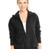 Hanes Women`s ComfortSoft EcoSmart Full-Zip Hoodie Sweatshirt -Outfit Fashion Shop HBI HO4637 Ebony