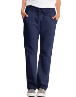 Hanes Women`s French Terry Pocket Pant -Outfit Fashion Shop HBI HO4677 Navy