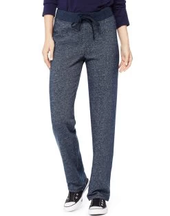 Hanes Womens French Terry Pant -Outfit Fashion Shop HBI HO4694 NavyHeather