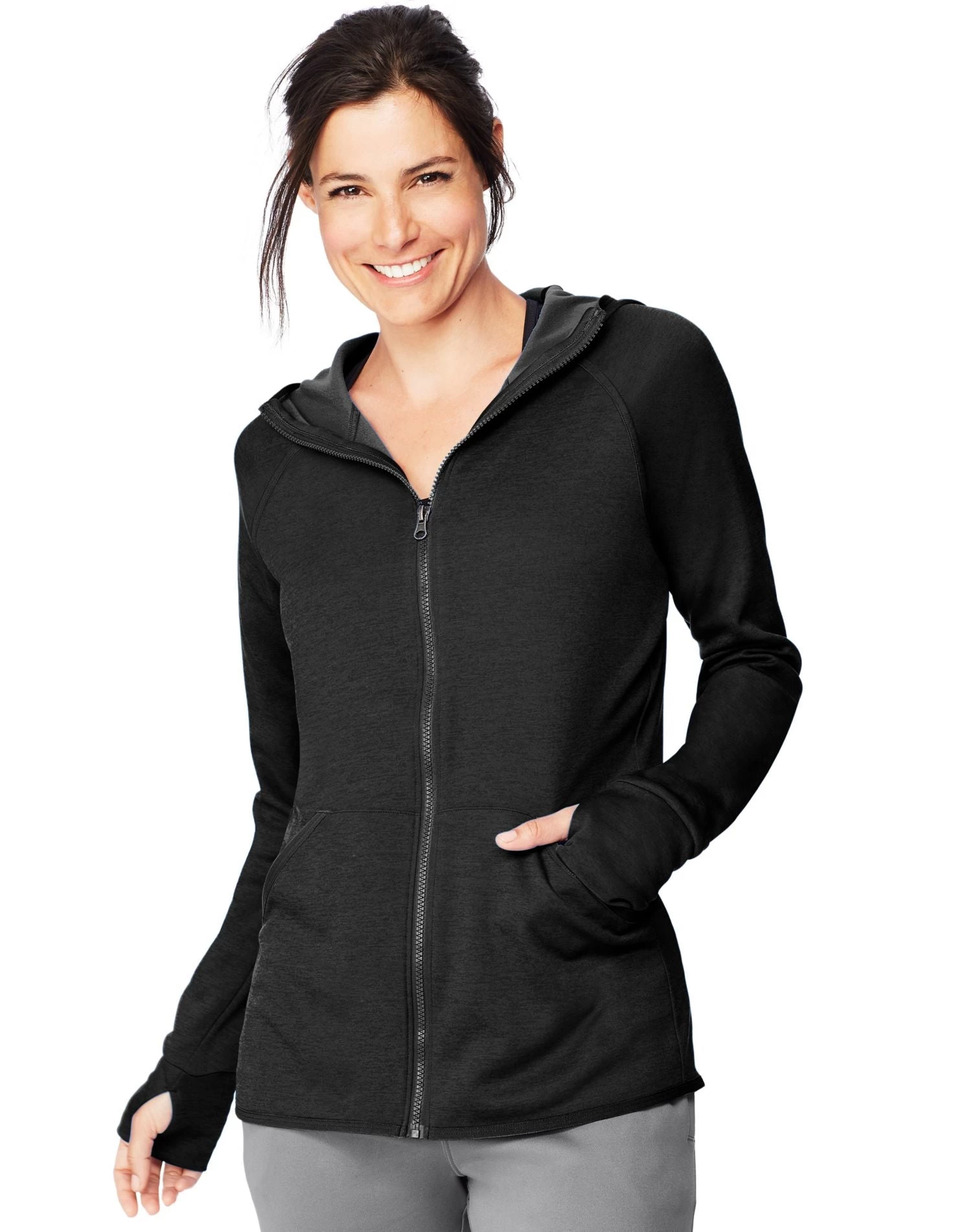 Hanes Womens Sport™ Performance Fleece Zip Up Hoodie 5 Hanes Womens Sport™ Performance Fleece Zip Up Hoodie - Image 3