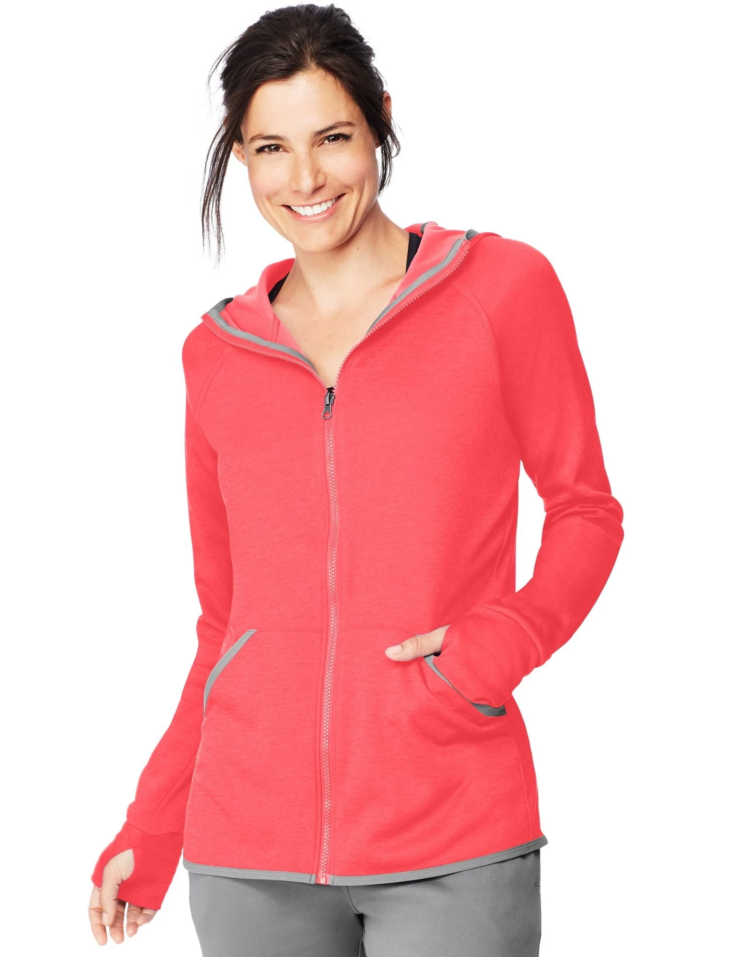 Hanes Womens Sport™ Performance Fleece Zip Up Hoodie 7 Hanes Womens Sport™ Performance Fleece Zip Up Hoodie - Image 5