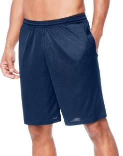 Hanes Mens Sport Mesh Pocket Shorts -Outfit Fashion Shop HBI HO5142 Navy