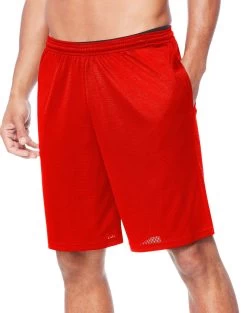 Hanes Mens Sport Mesh Pocket Shorts -Outfit Fashion Shop HBI HO5142 Scarlet