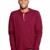 Hanes Men`s Beefy-T Long-Sleeve Henley -Outfit Fashion Shop HBI HO5719 BurntBrick