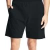Hanes Men`s Jersey Cotton Shorts -Outfit Fashion Shop HBI HO8790 Black