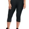 Just My Size Womens Active Capris -Outfit Fashion Shop HBI HOJ366 Black