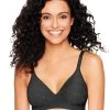 Hanes Ultimate Perfect Coverage ComfortFlex Fit® Women's Wirefree Bra -Outfit Fashion Shop HBI HU08 BlackDot