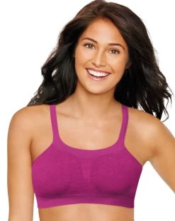 Hanes Ultimate Bandini® ComfortFlex Fit® Women's Wirefree Bra 29 Hanes Ultimate Bandini® ComfortFlex Fit® Women's Wirefree Bra -Outfit Fashion Shop HBI HU12 PinkRaspberryDelightHeather