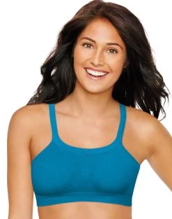 Hanes Ultimate Bandini® ComfortFlex Fit® Women's Wirefree Bra 32 Hanes Ultimate Bandini® ComfortFlex Fit® Women's Wirefree Bra -Outfit Fashion Shop HBI HU12 UnderwaterBlue