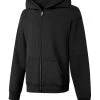 Hanes Girls` ComfortSoft EcoSmart Full-Zip Hoodie Sweatshirt 2 Hanes Girls` ComfortSoft EcoSmart Full-Zip Hoodie Sweatshirt -Outfit Fashion Shop HBI KK270 Black