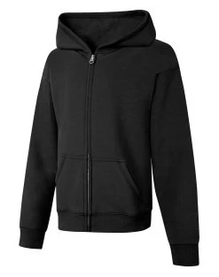 Hanes Girls` ComfortSoft EcoSmart Full-Zip Hoodie Sweatshirt -Outfit Fashion Shop HBI KK270 Black b7d42883 b400 450d 9d52 921e37c7e0aa