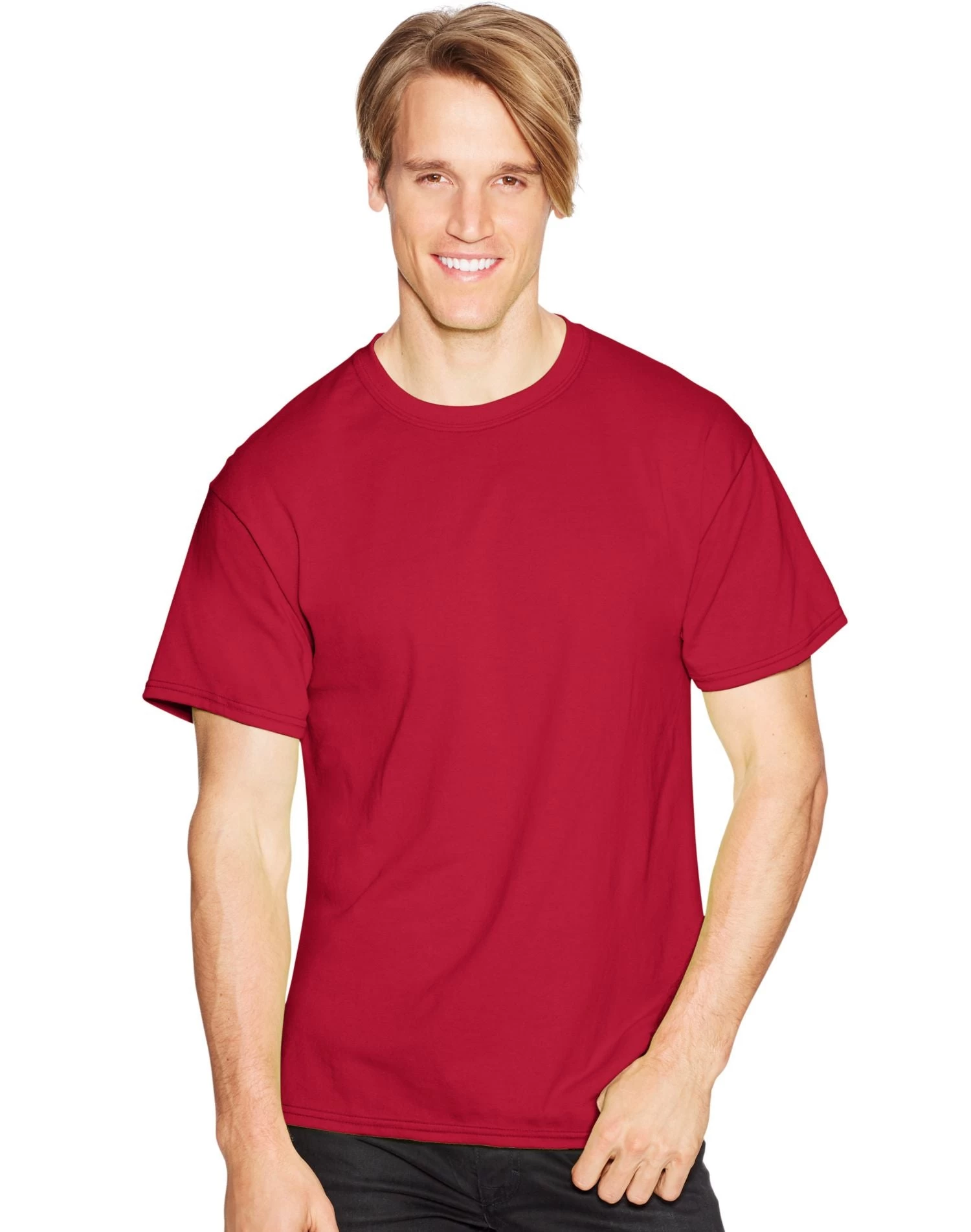 Hanes Mens ComfortBlend EcoSmart 4-Pack Crewneck T-Shirts 6 Hanes Mens ComfortBlend EcoSmart 4-Pack Crewneck T-Shirts - Image 4