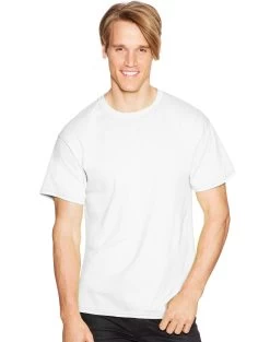 Hanes Mens ComfortBlend EcoSmart 4-Pack Crewneck T-Shirts 32 Hanes Mens ComfortBlend EcoSmart 4-Pack Crewneck T-Shirts -Outfit Fashion Shop HBI O51704 White