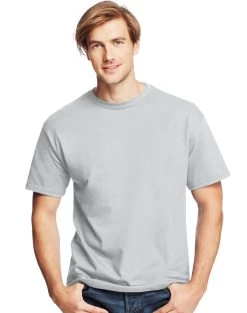 Hanes Mens ComfortSoft 4-Pack Crewneck T-Shirts -Outfit Fashion Shop HBI O5280 Ash c74a2674 25ac 424d af95 6f152727db63