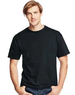 Hanes Mens ComfortSoft 4-Pack Crewneck T-Shirts -Outfit Fashion Shop HBI O5280 Black 2be00b09 6f61 48a3 a913 f557037cd51d