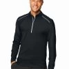 Hanes Mens Sport X-Temp Performance Quarter-Zip Sweatshirt -Outfit Fashion Shop HBI O5A09 Black