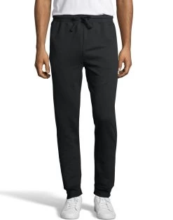 Hanes Mens EcoSmart Fleece Jogger Sweatpant With Pockets -Outfit Fashion Shop HBI O8389 Black