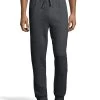 Hanes Mens EcoSmart Fleece Jogger Sweatpant With Pockets -Outfit Fashion Shop HBI O8389 CharcoalHeather