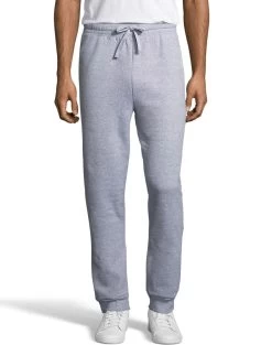 Hanes Mens EcoSmart Fleece Jogger Sweatpant With Pockets -Outfit Fashion Shop HBI O8389 LightSteel