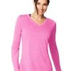 Hanes Womens Sport Cool DRI Performance Long-Sleeve V-Neck T-Shirt 2 Hanes Womens Sport Cool DRI Performance Long-Sleeve V-Neck T-Shirt -Outfit Fashion Shop HBI O9309 FreshBerryHeather