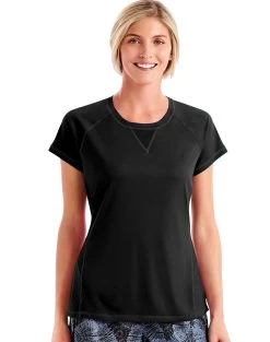 Hanes Womens Sport Performance Tee With Mesh Insets