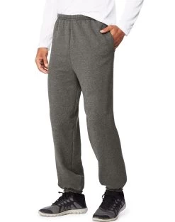 Hanes Mens Sport Ultimate Cotton Fleece Sweatpants With Pockets -Outfit Fashion Shop HBI OF360 CharcoalHeather