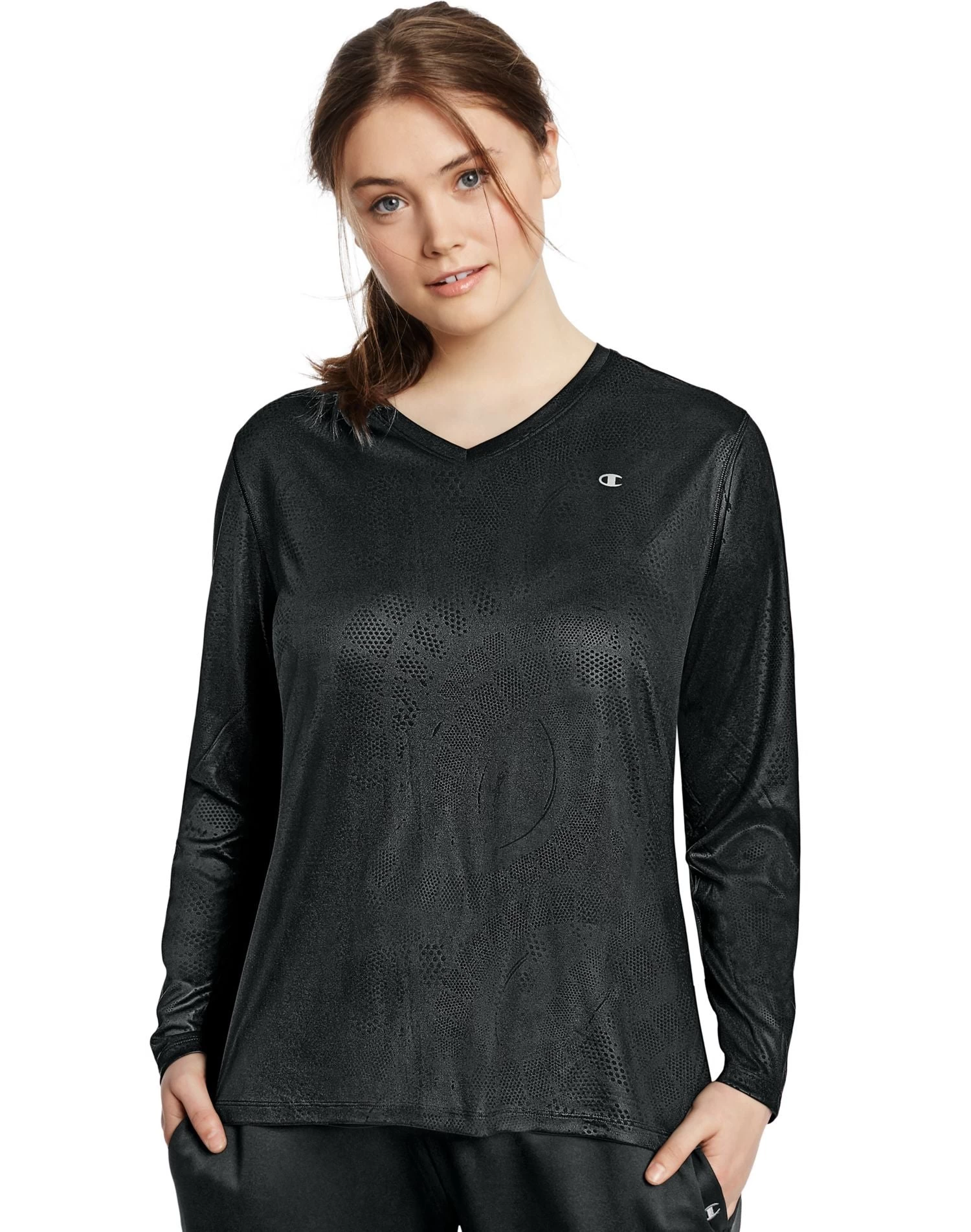 Champion Women`s Vapor Plus Long-Sleeve Tee 3 Champion Women`s Vapor Plus Long-Sleeve Tee