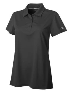 Champion Vapor® Women`s Short Sleeve Polo -Outfit Fashion Shop HBI RCV70 BlackHeather