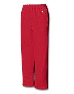 Champion Double Dry Action Fleece Kids' Sweatpants With Open Hems & Side Pockets 27 Champion Double Dry Action Fleece Kids' Sweatpants With Open Hems & Side Pockets -Outfit Fashion Shop HBI RP2403 Scarlet