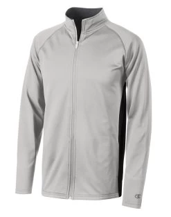 Champion Double Dry Men`s Colorblock Full Zip Jacket -Outfit Fashion Shop HBI RS270 GreyBlack