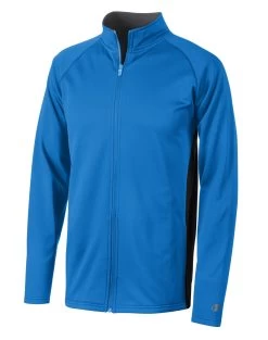 Champion Double Dry Men`s Colorblock Full Zip Jacket -Outfit Fashion Shop HBI RS270 RoyalBlack e705b2ab 1e74 46c4 9bb7 37bcbe9ab423