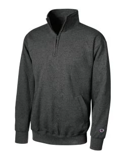 Champion Men`s Eco Fleece 1/4 Zip -Outfit Fashion Shop HBI RS400 CharcoalHeather