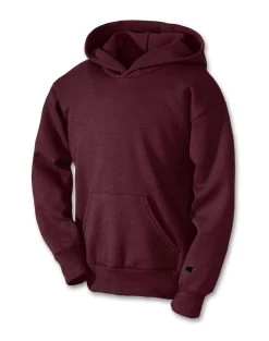Champion Double Dry Action Fleece Pullover Kids' Hoodie -Outfit Fashion Shop HBI S2403 Maroon