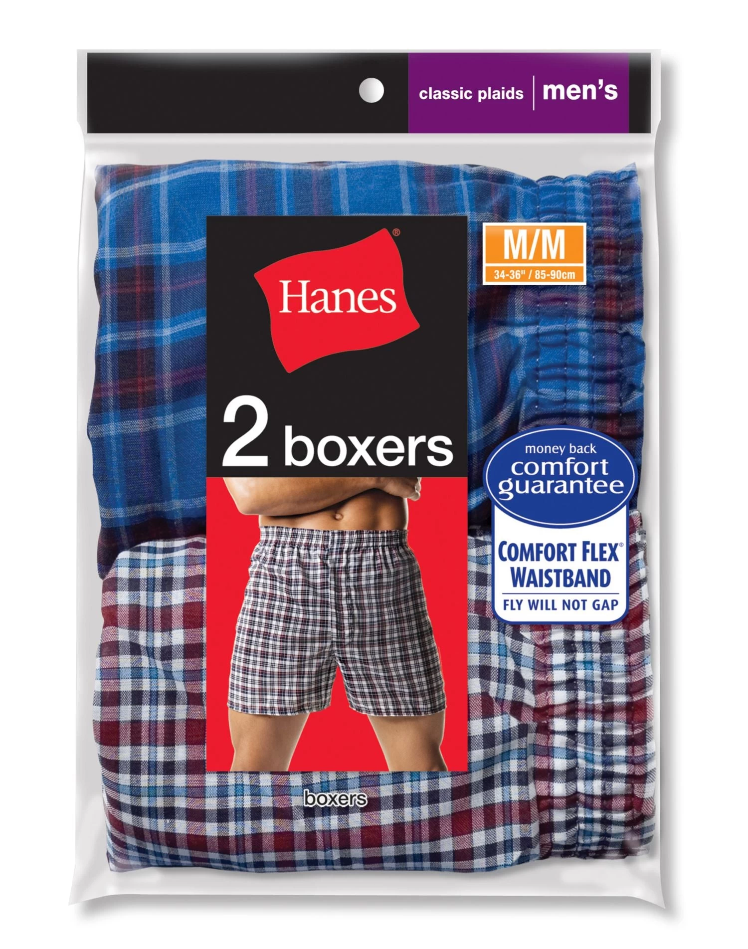 Hanes Mens Red Label Tartan Boxers 2 Pack 4 Hanes Mens Red Label Tartan Boxers 2 Pack - Image 2