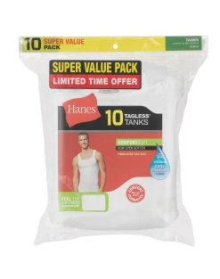 Hanes ComfortSoft® Tank Undershirt 10-Pack 10 Hanes ComfortSoft® Tank Undershirt 10-Pack -Outfit Fashion Shop HNS 372Z10 White Detail03 637819002094397063
