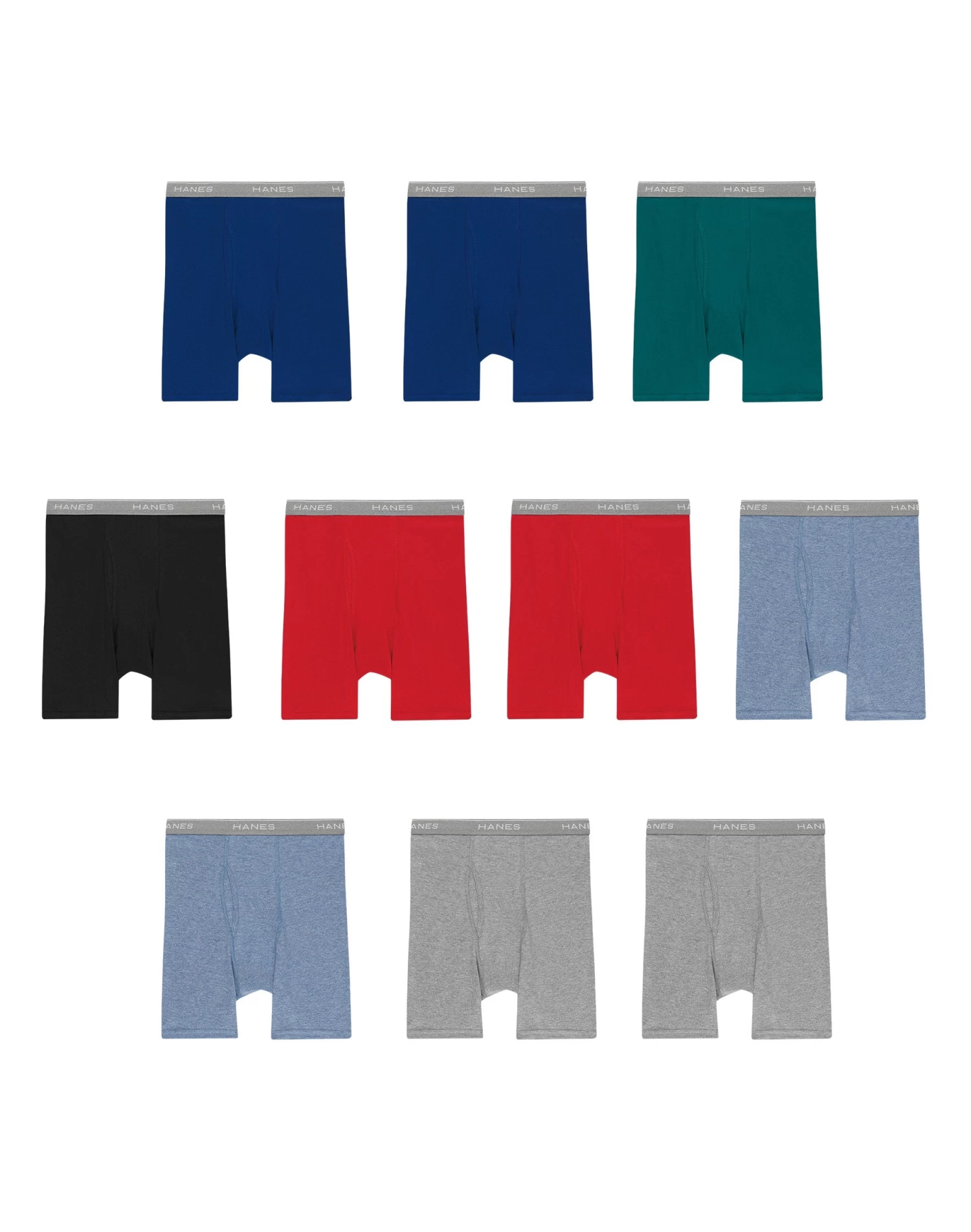 Hanes Men's Boxer Briefs With ComfortFlex® Waistband 10-Pack 4 Hanes Men's Boxer Briefs With ComfortFlex® Waistband 10-Pack - Image 2