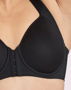 Bali Womens One Smooth U Posture Boost With EverSmooth Back Underwire Bra -Outfit Fashion Shop HNS DF3450 Black Detail01 637883036891239814