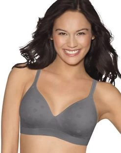 Hanes Women`s ComfortFlex Fit Fuller Coverage Wirefree Bra -Outfit Fashion Shop HNS G260 Charcoal