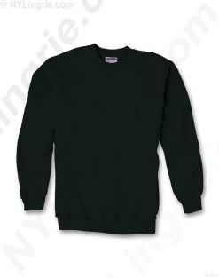 Hanes Ultimate Cotton Crewneck Adult Sweatshirt -Outfit Fashion Shop HNS HF260 Black