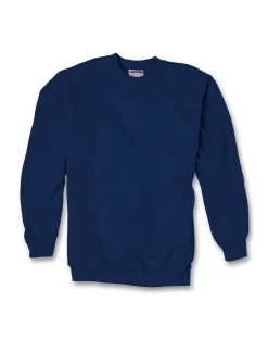 Hanes Ultimate Cotton Crewneck Adult Sweatshirt -Outfit Fashion Shop HNS HF260 Navy