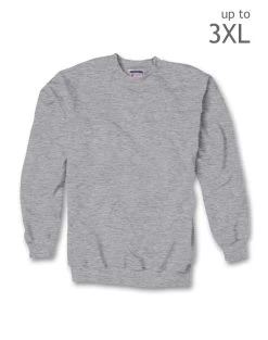 Hanes Ultimate Cotton Crewneck Adult Sweatshirt -Outfit Fashion Shop HNS HF260 OxfordGrey