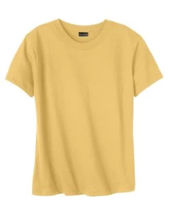 Hanes Classic-Fit Jersey Women's T-Shirt 4.5 Oz -Outfit Fashion Shop HNS HSL04 GoldNugget