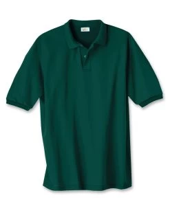 Hanes Cotton-Blend Jersey Men's Polo -Outfit Fashion Shop HNS HX054 DeepForest