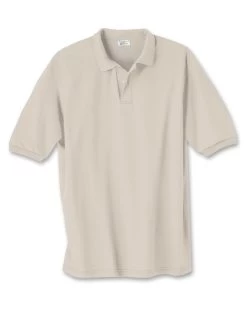 Hanes Cotton-Blend Jersey Men's Polo -Outfit Fashion Shop HNS HX054 Sand