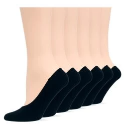 Hot Sox Womens Originals Solid 6 Pack Footliner Socks 15 Hot Sox Womens Originals Solid 6 Pack Footliner Socks -Outfit Fashion Shop HO000105PK SK Black 001 120413