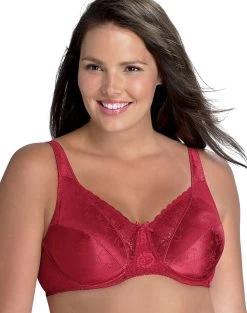 Playtex Secrets Floral Underwire Bra -Outfit Fashion Shop JMS 13022 EnchantedRed